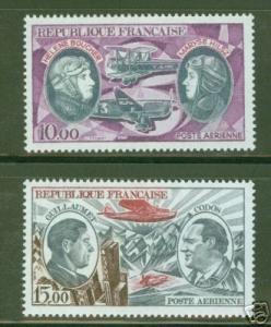 FRANCE Scott C46-47 MNH** Airplane Stamp CV$7.50