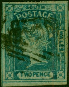 N.S.W 1854 2d Ultramarine SG84 Fine Used (3)
