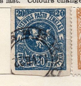 Lithuania 1919 Early Issue Fine Used 20s. NW-255912