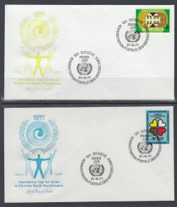 UN Geneva 19-20 Artmaster U/A Set of Two FDC