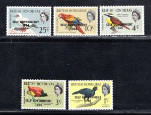 BRITISH HONDURAS SC# 182-86 FVF/MOG