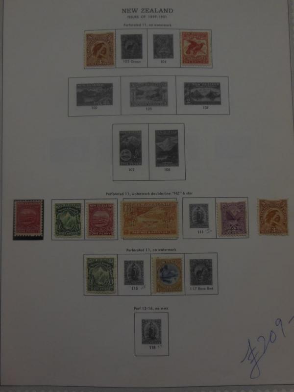 NEW ZEALAND : Beautiful all Mint collection on album pages. SG Catalog £2,936.00