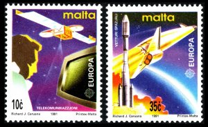 1991 Malta 854-855 Europa CEPT / Satellite 3,00 €