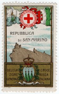 (I.B) San Marino Cinderella : Red Cross Charity Stamp