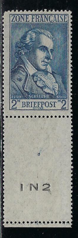 Germany - under French occupation - Scott # 4N12, mint hr, var. margin size