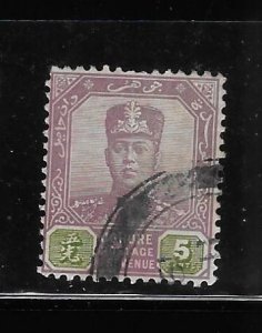 Malaya Johore 1904-08 Sultan Ibrahim Sc 63 Used A1739