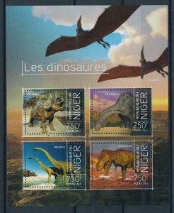 [106147] Niger 2013 Prehistoric animals dinosaurs Tyrannosaurus Sheet MNH