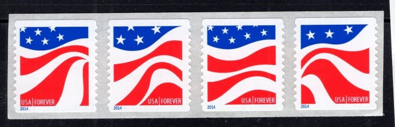 U.S. - 4894-7 - Strip of 4 - EXTRA FINE - Never Hinged