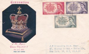 Australia # 259-261, Queen Elizabeth's Coronation, First Day Cover