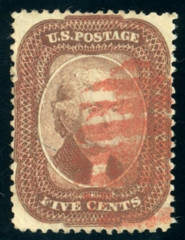 US Stamp #29 Jefferson 5c. PSE Cert - Used - CV $425.00 