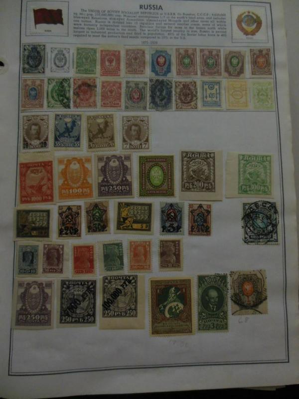 WORLDWIDE : Russia - Singapore. Thousands of Mint & Used on pages. Many Better.