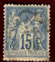 France; 1892: Sc. # 103:  Used Cpl. Set