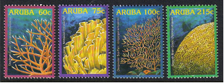 Aruba #272-5 mint set, corals, issued 2005