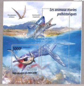 A2347 - NIGER - ERROR - MISPERF Stamp Sheet 2015 Prehistoric...-