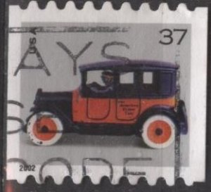 US 3641 (used) 37¢ antique toy taxicab (coil) (2002)