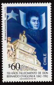 Chile 1992 Sc#1026 BERNARDO O'HIGGINS (1778-1842) Single MNH