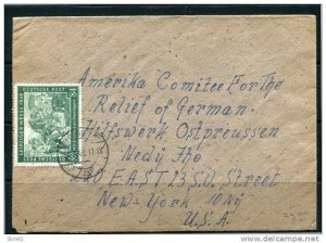 Germany 1948 Cover sent to USA  American Comitee for the Relief. Used Mi 968   L