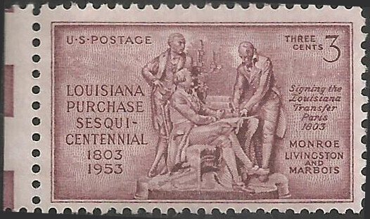 # 1020 MINT NEVER HINGED ( MNH ) LOUISIANA PURCHASE 150TH ANNIV