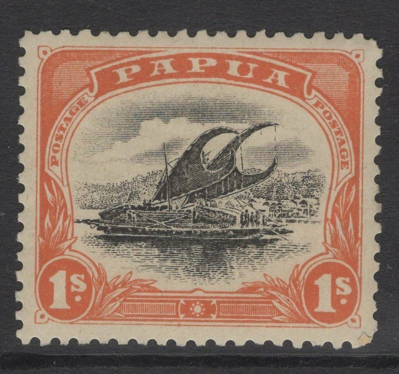 PAPUA SG54 1908 1/= BLACK & ORANGE MTD MINT 