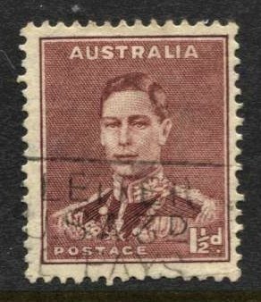 3STAMP STATION PERTH  Australia #168 KGVI Definitive Wmk.228 Used -CV$3.85