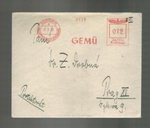 1942 Munich Germany Gestapo Prisoner Cover to Prague w letter Manfred Cammerer