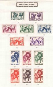 MOMEN: FRENCH COLONIES MAURITANIA COLLECTION 1913-1941 MINT OG H LOT #66316*