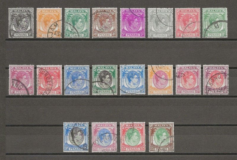 MALAYA/PENANG 1949/52 SG 3/22 USED Cat £65