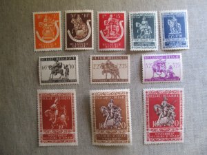 Belgium,Scott# B332-B343,MH