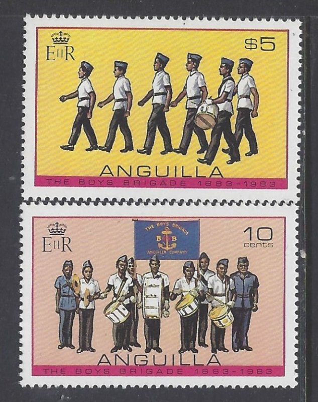 Anguilla, Scott #557-558; Boys Brigrade Centenary, MNH