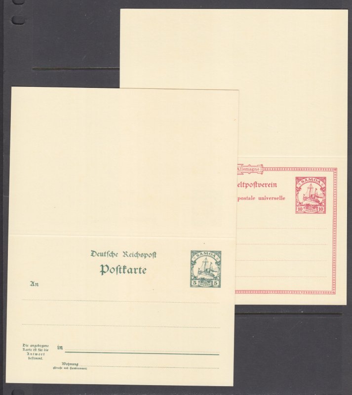 Samoa Mi P5-P8 mint 1901 Postal & Postal Reply Double Cards, complete set, VF