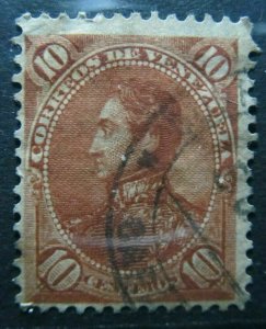 Venezuela 1882 10c fine used South America A4P52F95