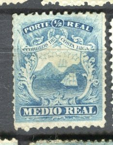 COSTA RICA; 1860s early classic issue Mint hinged Shade of 1/2r. value