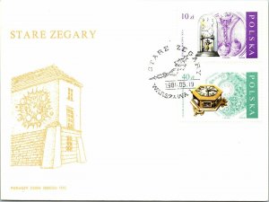 Poland 1988 FDC - Old Clocks - F12622