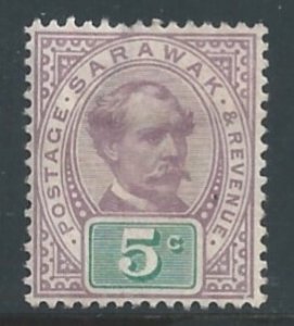 Sarawak #12 Mint No Gum 5c Sir Charles Johnson Brooke