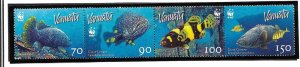 VANUATU Sc 908-908A NH STRIP+MINISHEET of 2006 - WWF - SEA LIFE 