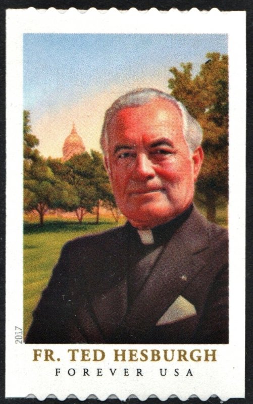 SC#5242 (49¢) Father Theodore Hesburgh Coil Single (2017) SA