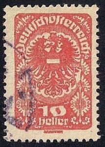 Austria #205 10 H Coat of Arms used F-VF