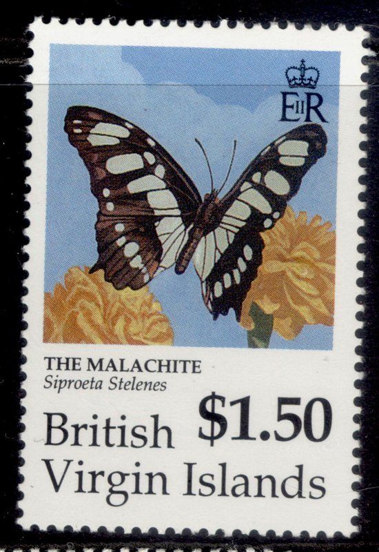 BRITISH VIRGIN ISLANDS QEII SG791, 1991 $1.50 butterflies, NH MINT. 