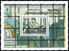 SPAIN   #3531 USED SOUVENIR SHEET (1)