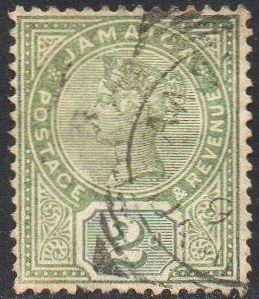 Jamaica 1889 2d deep green used