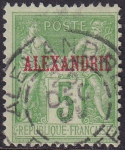 French Offices Alexandria 1899 Sc 5 used type I