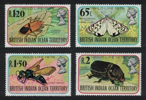 BIOT Moth Bug Beetle Wasp Insects Wildlife 4th series SG#86-89