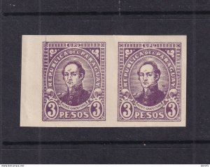 Paraguay 1936 Ignacio I tube Imperf Pair Proof 3p MNH 15763