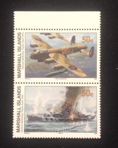 O) 1994 MARSHALL ISLANDS, GERMAN BATTLESHIP TIRPITZ SUNK, AVRO LANCASTER, TIRPIT