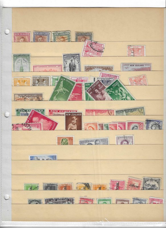 NEW ZEALAND COLLECTION ON STOCK SHEET MINT/USED