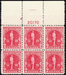 688, Mint NH Top Plate Block - Scott $40.00