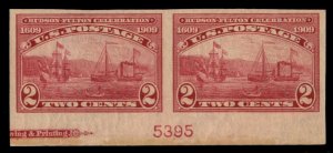 United States, 1904-9 #373 Cat$80+, 1909 2c carmine, bottom plate number hori...