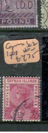 CAYMAN ISLANDS (P1812B) QV  1D SG 22    VFU  ANTIQUE OVER 100 YEARS OLD