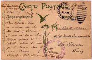 United States A.E.F. World War I Soldier's Free Mail 1919 U.S. Army Postal Se...