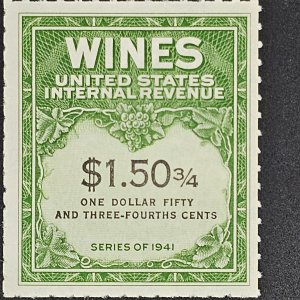 RE195 Unused wine tax stamp